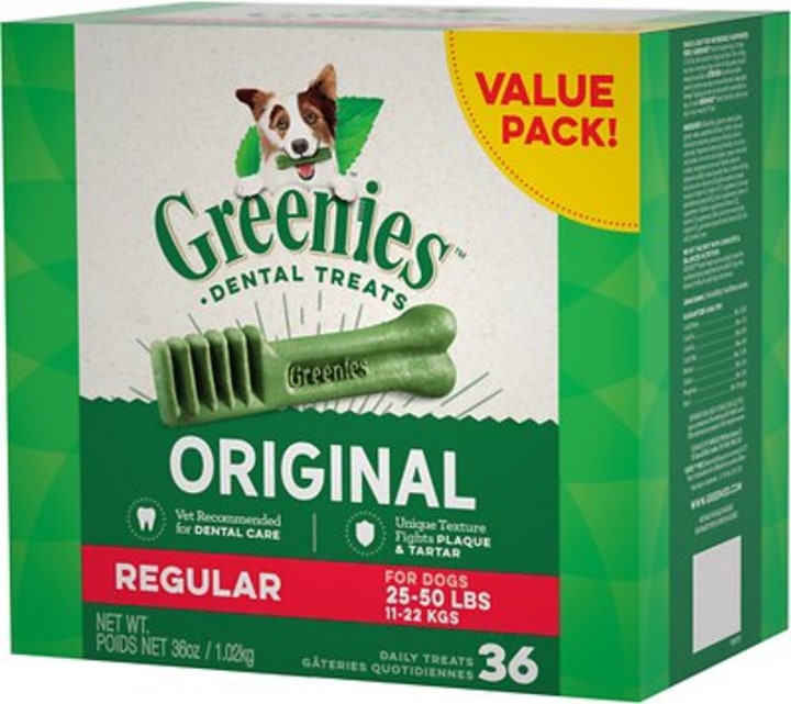 Greenies Regular Dental Dog Treats. Best National Pet Day Gifts 2021.