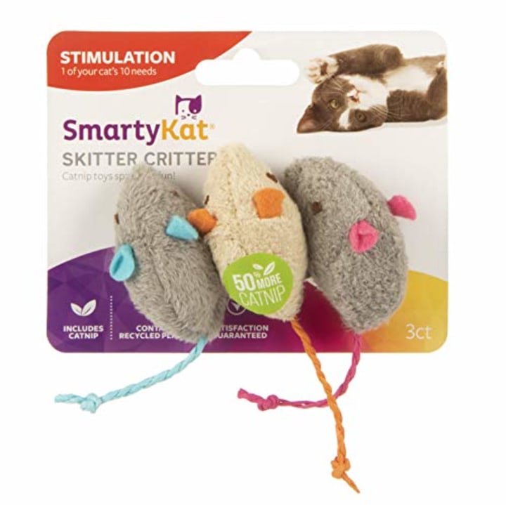 SmartyKat Skitter Critters Cat Toy Catnip Mice. Best National Pet Day Gifts 2021.