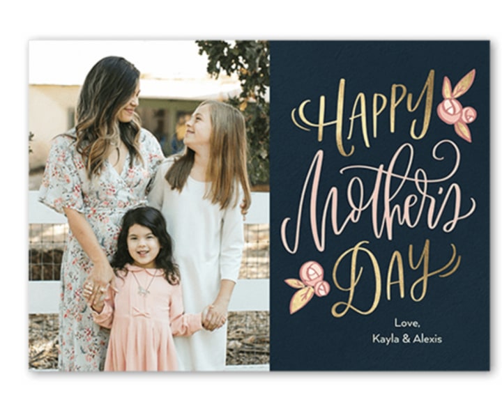 Shutterfly Maternal Rose Mother's Day Card. Best Mother's Day cards in 2021.