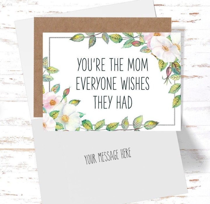 Audacious Cards Special Card for Mom. Best Mother's Day cards in 2021.