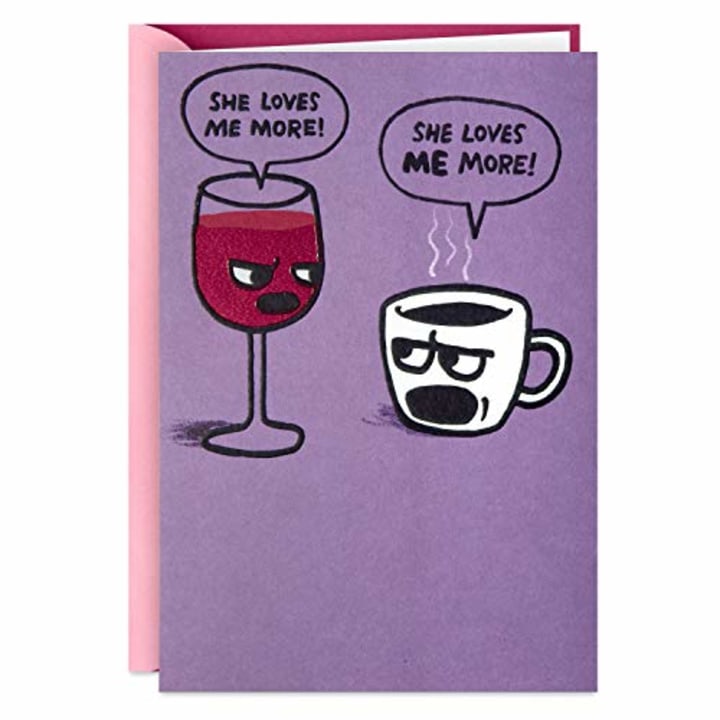Hallmark Wine and Coffee Mother's Day Card. Best Mother's Day cards in 2021.