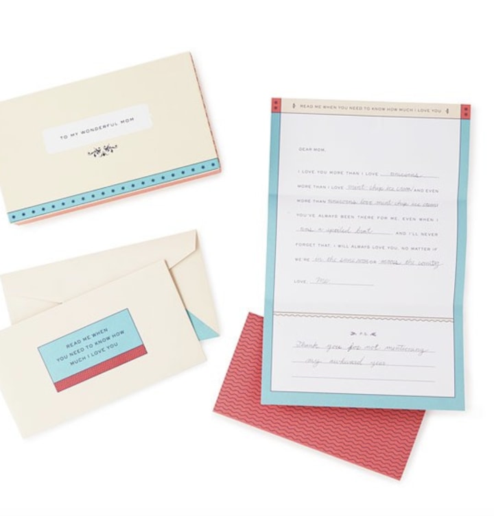 Uncommon Goods Letters to My Mom. Best Mother's Day cards in 2021.