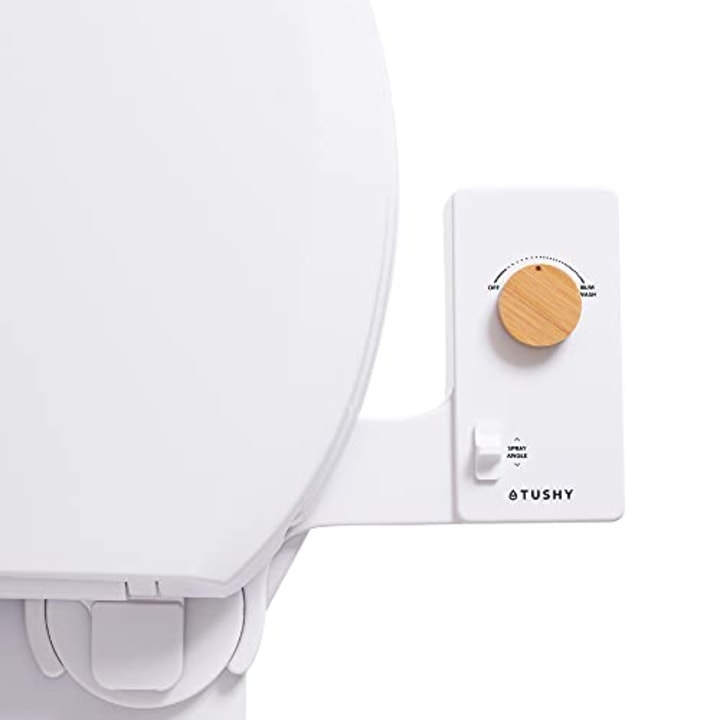 Tushy Classic 3.0 Bidet Toilet Seat Attachment with Bamboo Knob. Best sustainable bathroom products in 2021.
