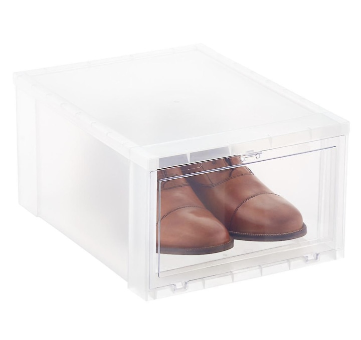 The Container Store Large Drop-Front Shoe Box Case of 6