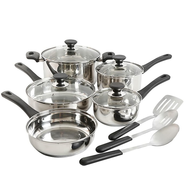 Simply Essential 12-Piece Stainless Steel Cookware Set