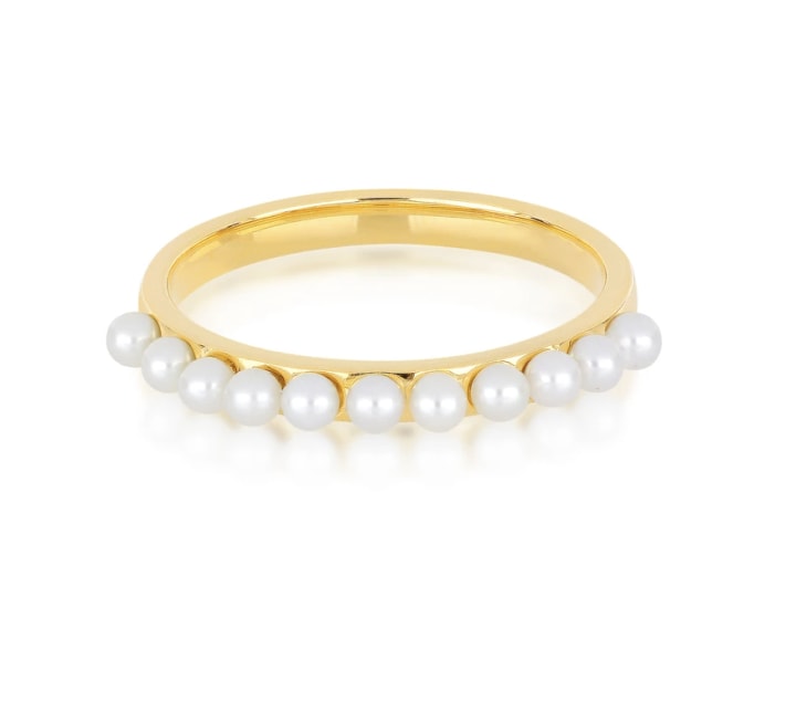 EF Collection Pearl Stack Ring