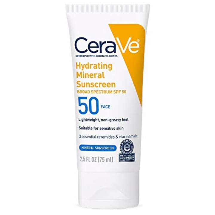 CeraVe SPF 50 Hydrating Mineral Sunscreen for Face