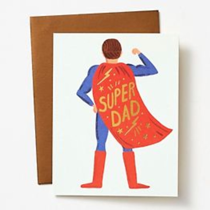 Super Dad Fathers Day Card. Best Father's Day Cards 2021.