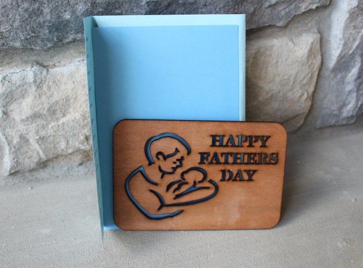 Fathers Day Cards Laser-cut from Wood. Best Father's Day Cards 2021.