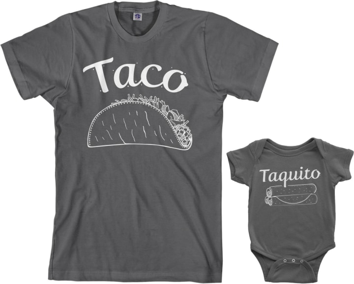 Taco &amp; Taquito Men&#039;s T-shirt and Infant Bodysuit Set