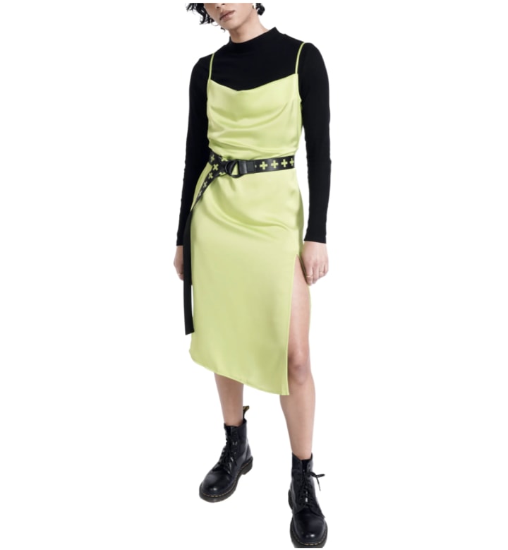 BP. + WILDFANG Square Neck Satin Slipdress. Best Gender-Fluid Collections to Shop 2021.