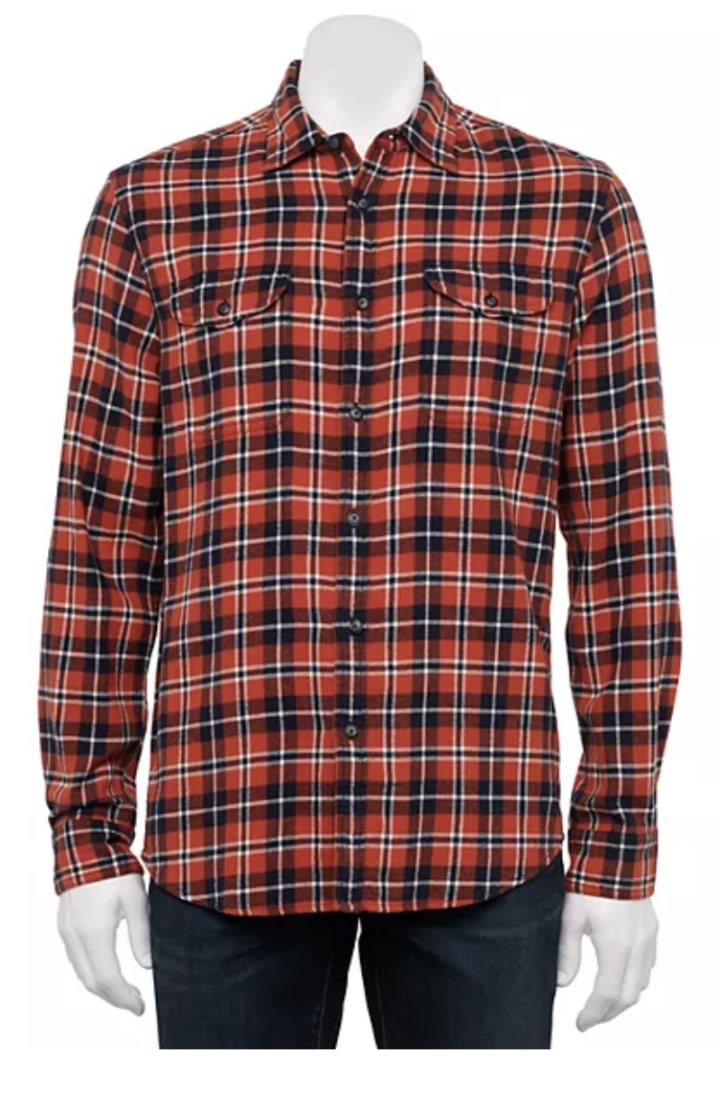 Kohl's Sonoma Goods For Life Flannel Woven Button-Down Shirt
