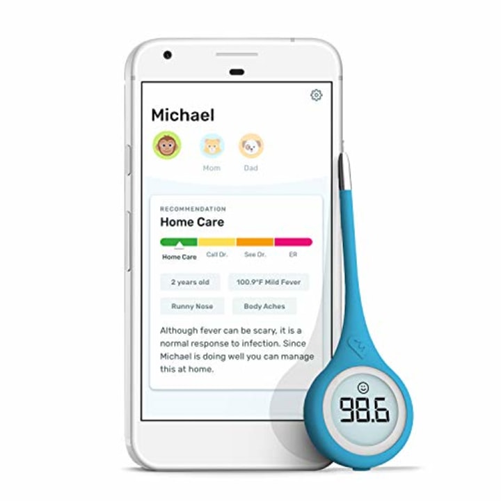 Kinsa Smart Thermometer for Fever - Digital Medical Baby, Kid and Adult Termometro - Accurate, Fast, FDA Cleared Thermometer for Oral, Armpit or Rectal Temperature Reading - QuickCare
