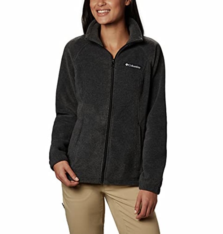 Columbia womens Benton Springs Full Zip Fleece Jacket, Charcoal Heather, Medium US