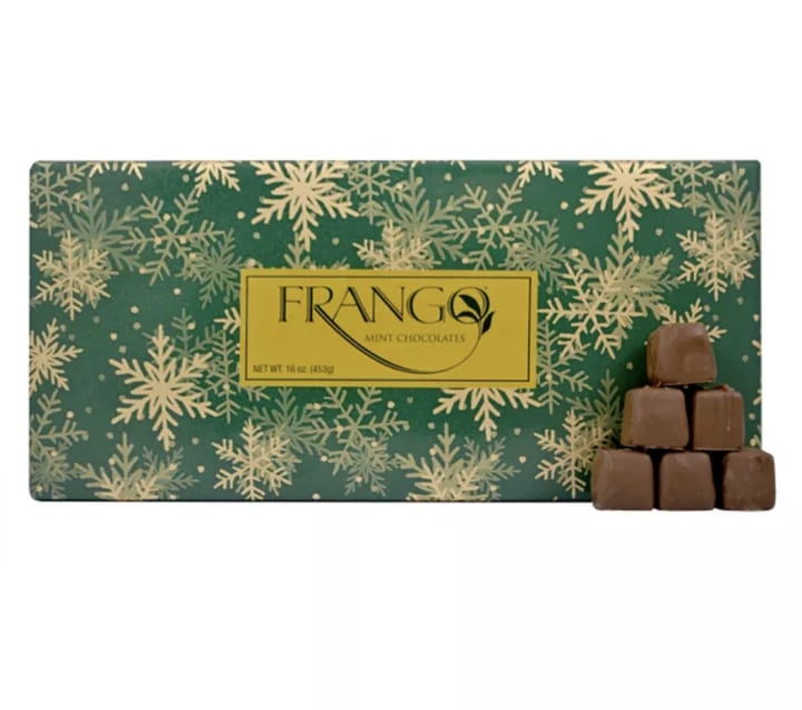 Frango Chocolates 1-Pound Holiday Wrapped Milk Mint Box of Chocolates