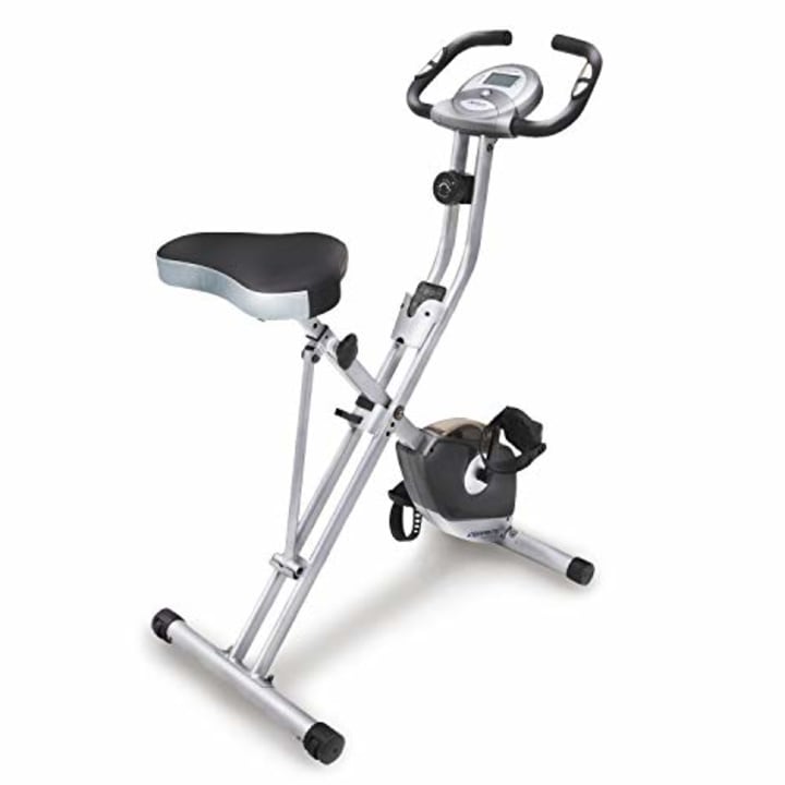 Exerpeutic Folding Magnetic Upright Exercise Bike with Pulse, 31.0&#039; L x 19.0&#039; W x 46.0&#039; H (1200)