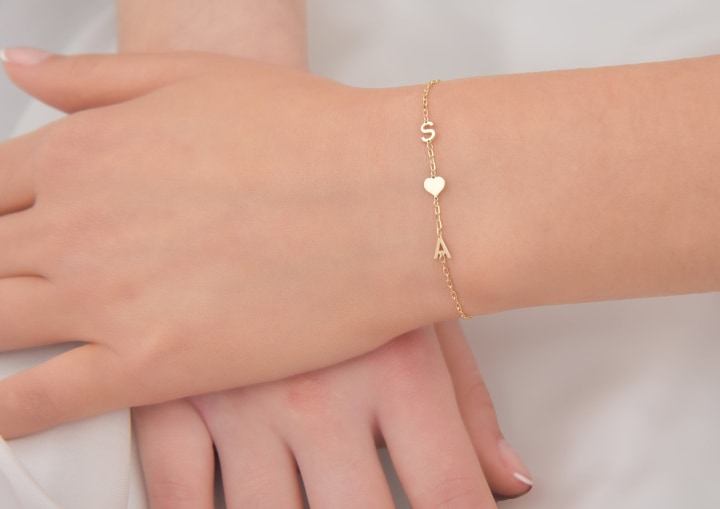 Royal Jewelry Custom Letter Initials Bracelet