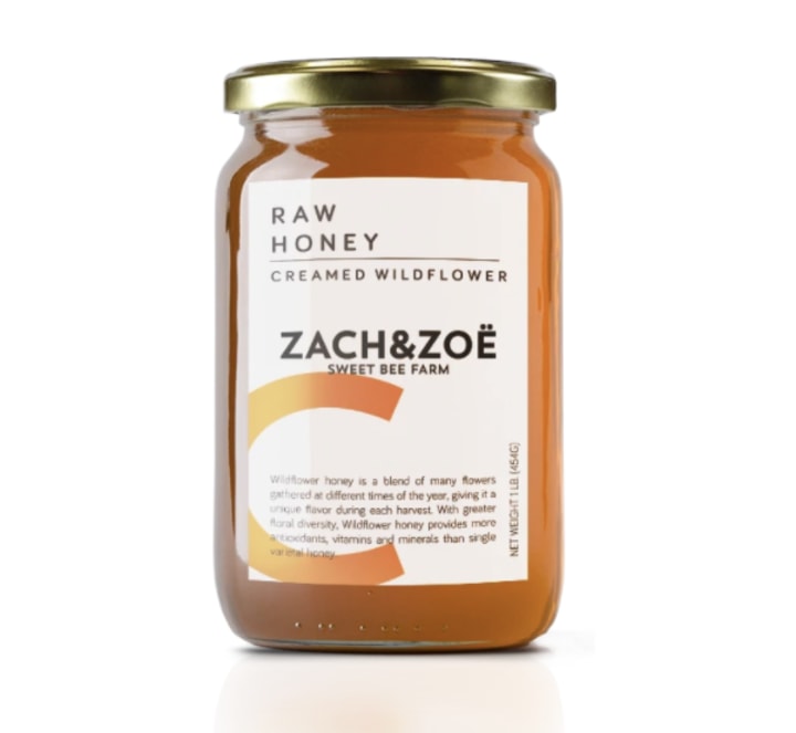 Zach & Zoe Sweet Bee Farm Creamed Wildflower Honey