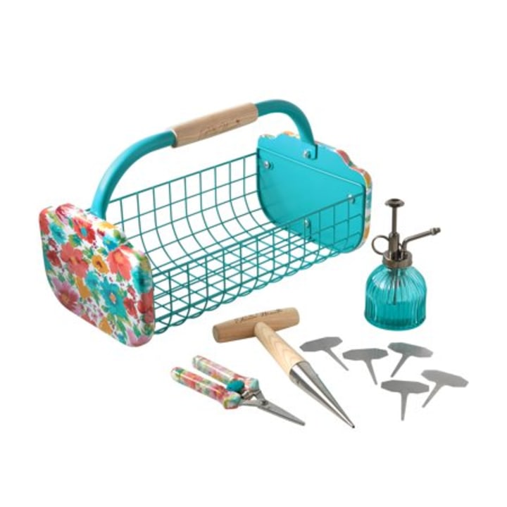 The Pioneer Woman Breezy Blossom Gardening Tool Set with Basket