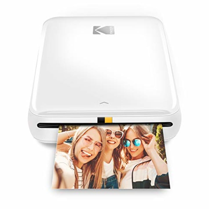 KODAK Step Wireless Mobile Photo Mini Printer (White) Compatible w/ iOS &amp; Android, NFC &amp; Bluetooth Devices