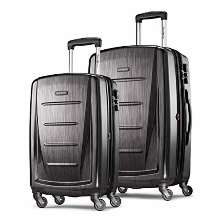 Samsonite Winfield 2 Hardside Luggage with Spinner Wheels, Charcoal, 2-Piece Set