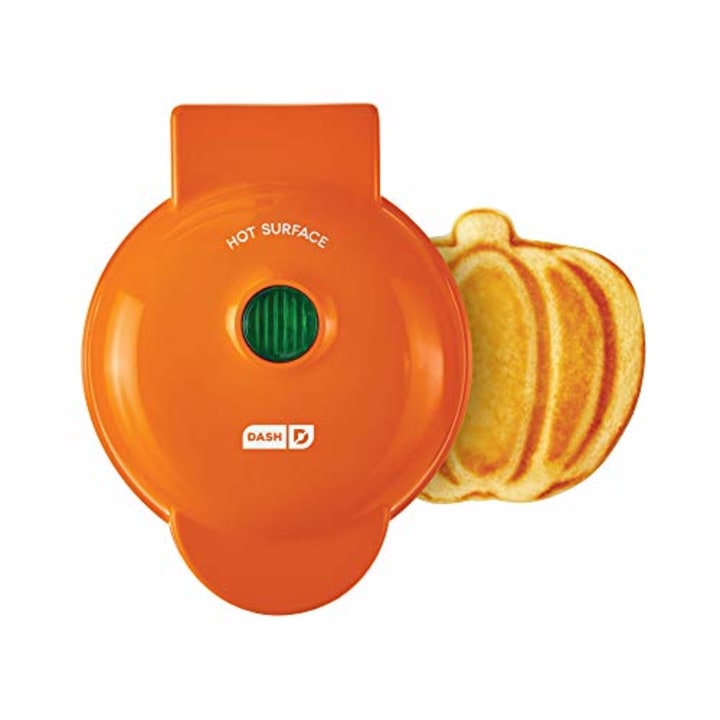 Dash Orange Pumpkin Mini Waffle Maker