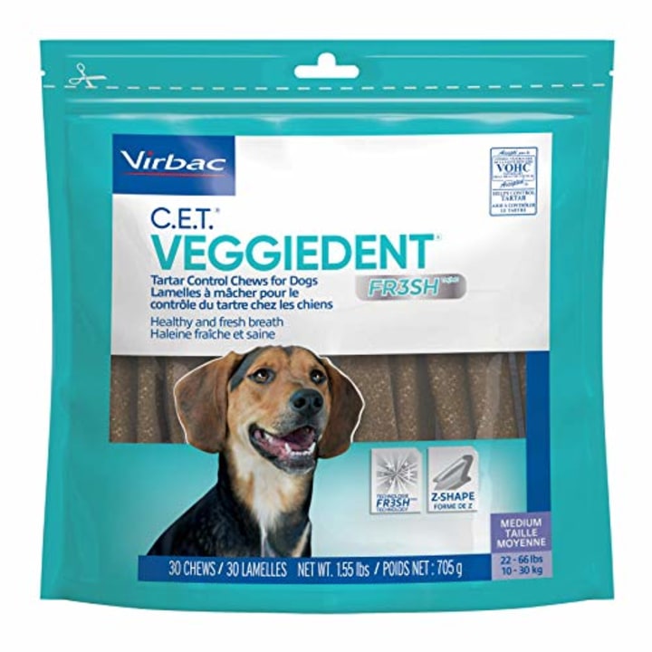 Virbac CET Veggiedent FR3SH Tartar Control Chews
