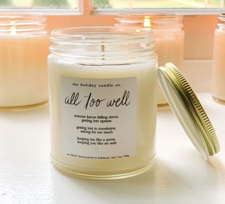 The Holiday Candle Co. “All Too Well”-inspired Candle