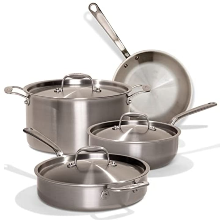 Made In Cookware 7 Piece Stainless Steel Pot and Pan Set