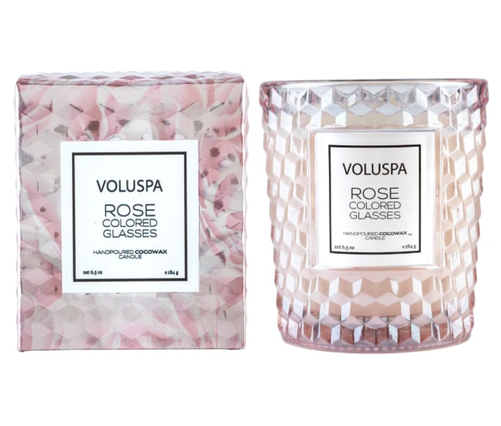 Voluspa Roses Colored Glasses Classic Candle