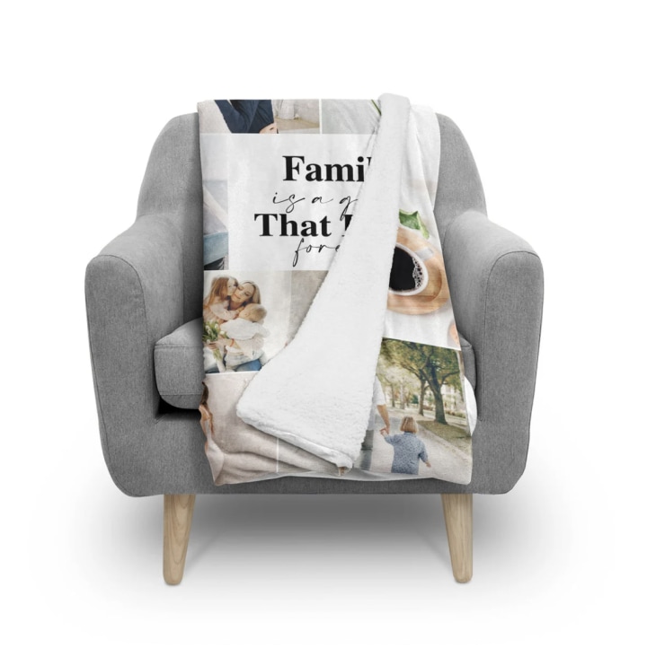 Personalized Photo Collage Blanket
