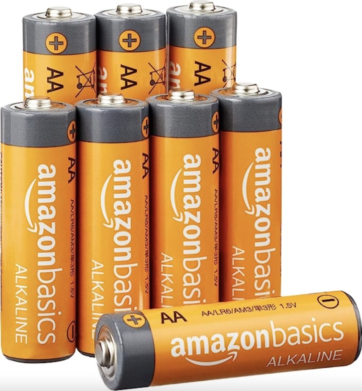 AmazonBasics 8-Pack AA High-Performance Alkaline Batteries