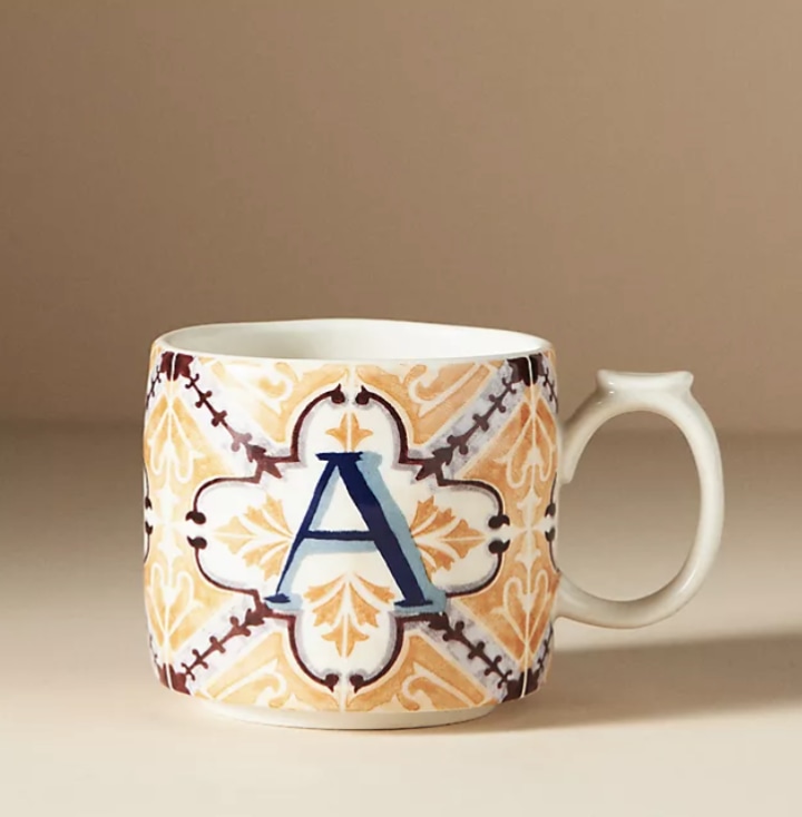 Anthropologie Mezze Monogram Mug