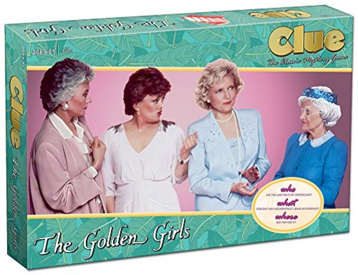Clue The Golden Girls Board Game | Golden Girls TV Show Themed Game | Solve the Mystery of WHO ate the last piece of Cheesecake |Officially Licensed Golden Girls Merchandise | Themed Clue Mystery Game (Amazon)