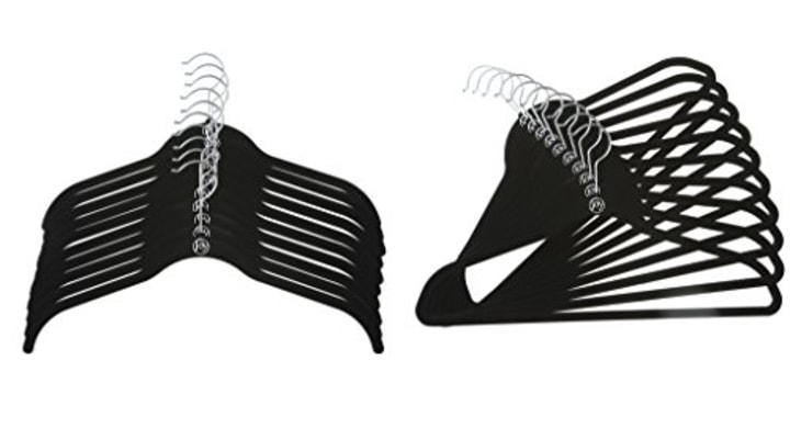 Joy Mangano 24 Pk Suit/Shirt Huggable Hangers, Black (Amazon)
