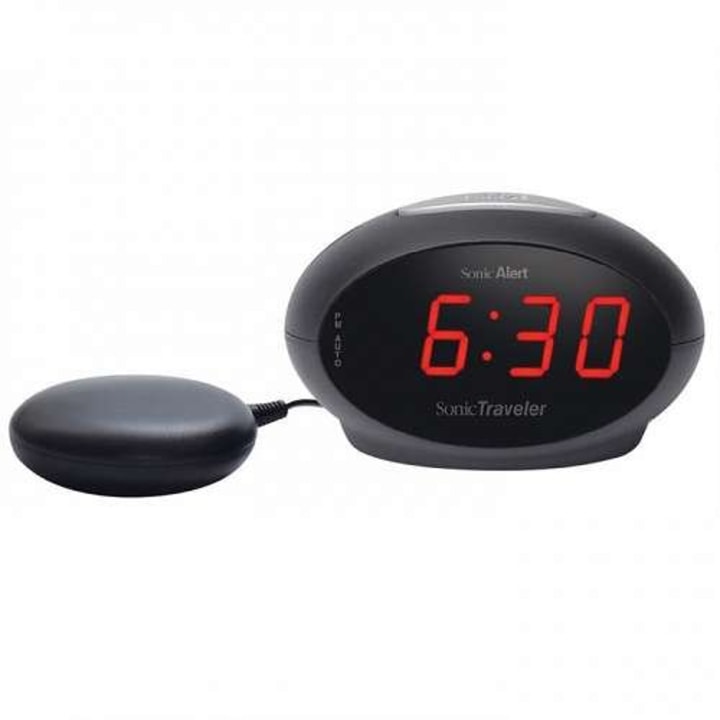 Sonic Alert Traveler SBT600ss Dual Vibrating Alarm Clock (Amazon)