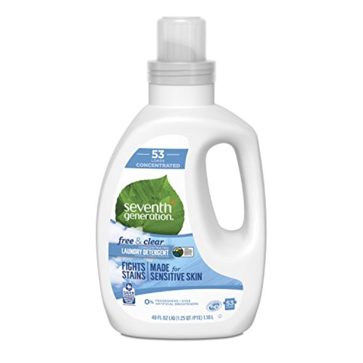 Seventh Generation Concentrated Laundry Detergent, Free &amp; Clear unscented, 40 Fl Oz (53 Loads)