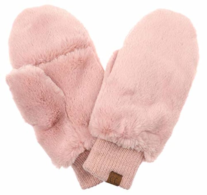 Faux Fur Fuzzy Convertible Gloves