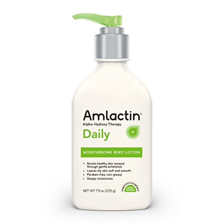 AmLactin Daily Moisturizing Body Lotion | Instantly Hydrates, Relieves Roughness | Powerful Alpha-Hydroxy Therapy Gently Exfoliates | Smooths Rough, Dry Skin | Paraben-Free 7.9 oz.