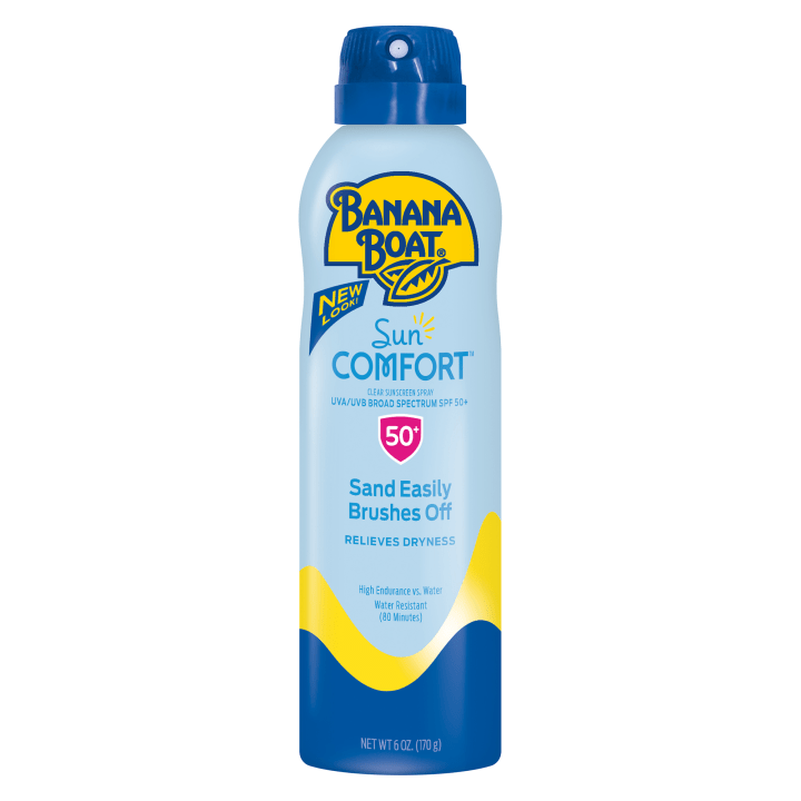 Banana Boat SunComfort Clear Sunscreen Spray SPF 50, 6 Oz, Packaging May Vary