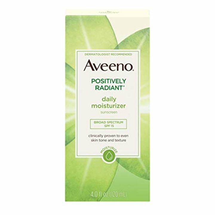 Aveeno Positively Radiant Daily Face Moisturizer with Broad Spectrum SPF 15 Sunscreen and Soy Extract, 4 fl. oz