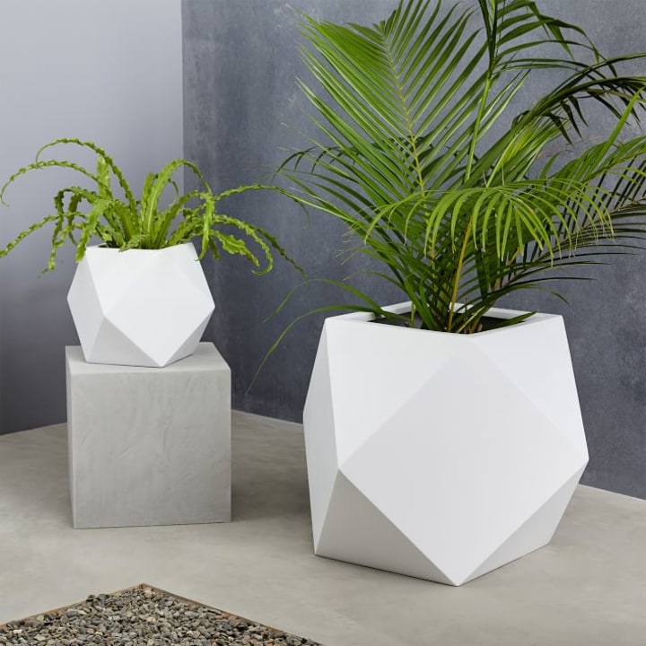 Faceted Modern Planters