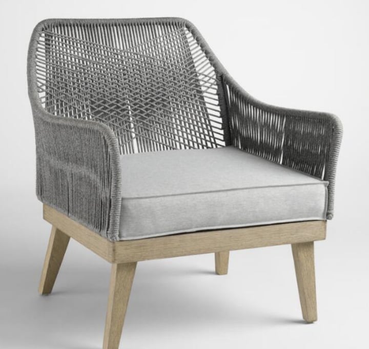 Gray Rapallo Outdoor Occasional Chair