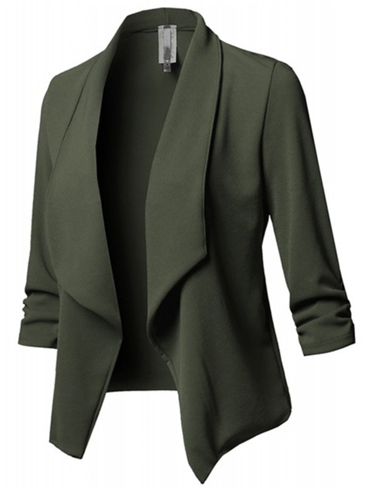 JustVH Women&#039;s Long Sleeve Open Front Lightweight Work Office Blazer Jacket