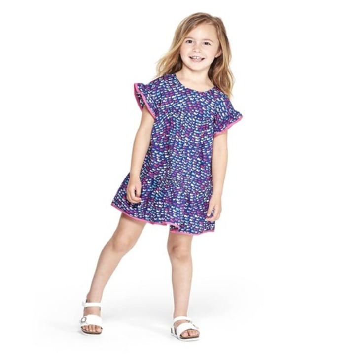 Toddler Girls&#039; Short Sleeve School of Whales Crewneck Dress - Blue/Pink - vineyard vines(R) for Target