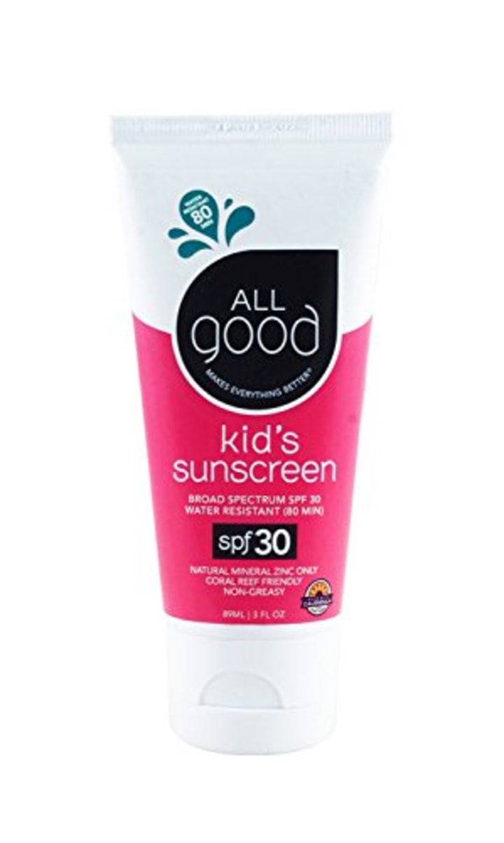 All Good Kids Sunscreen Lotion - Zinc Oxide - Coral Reef Safe - Water Resistant - UVA/UVB Broad Spectrum - SPF 30 (3 oz)