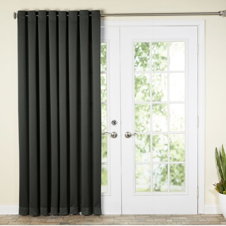 Solid Room Darkening Grommet Single Patio Curtain Panel