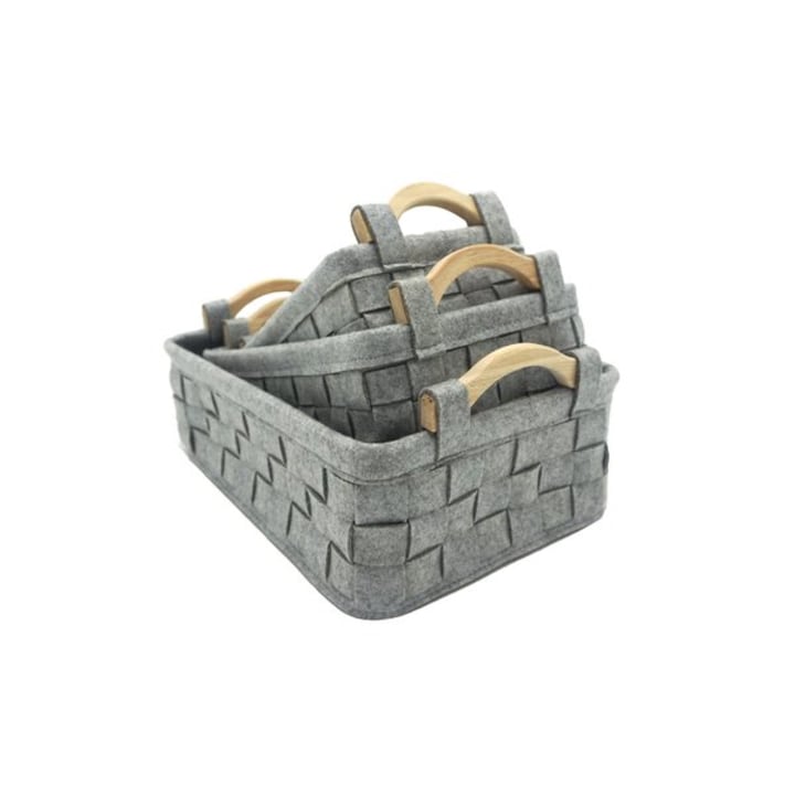 Felt 3-Piece Fabric Basket Set