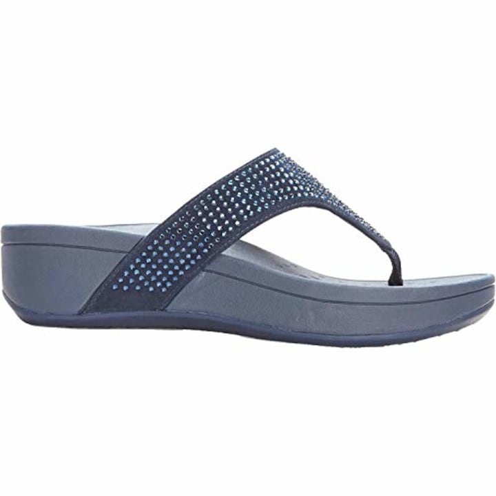 Vionic Women&#039;s Naples Platform Sandal - Toe Post Sandals with Concealed Arch Support