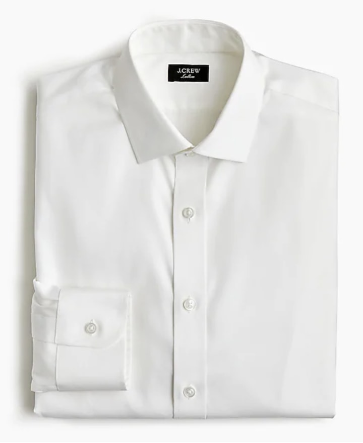 Ludlow Stretch Two-Ply Easy-Care Cotton Dress Shirt